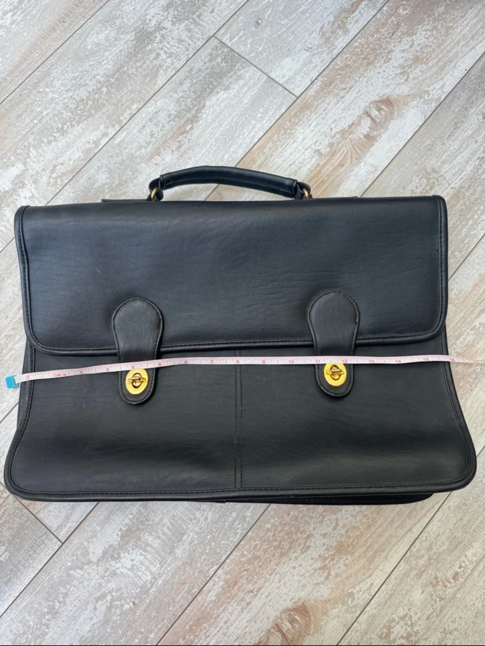 Vintage Black Briefcase Turn Lock